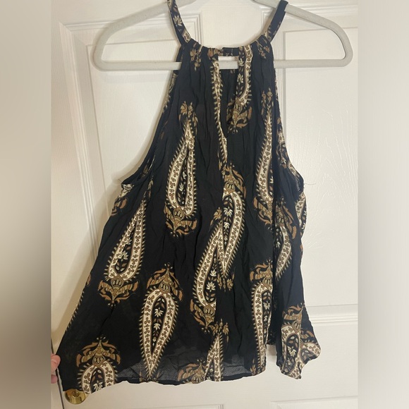 Lucky Brand Black and Gold Blouse - Picture 5 of 10